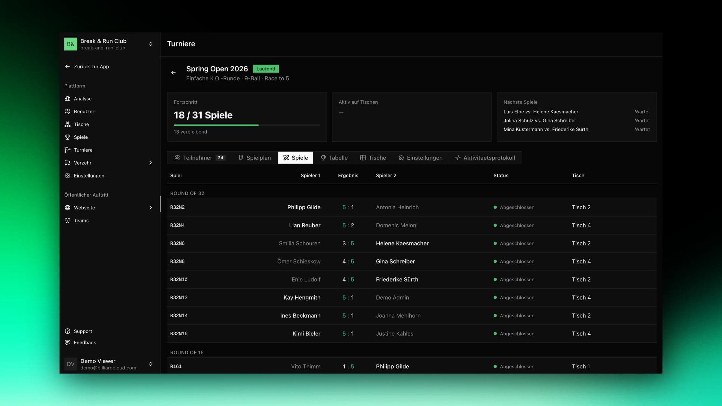 Tournament management, automated