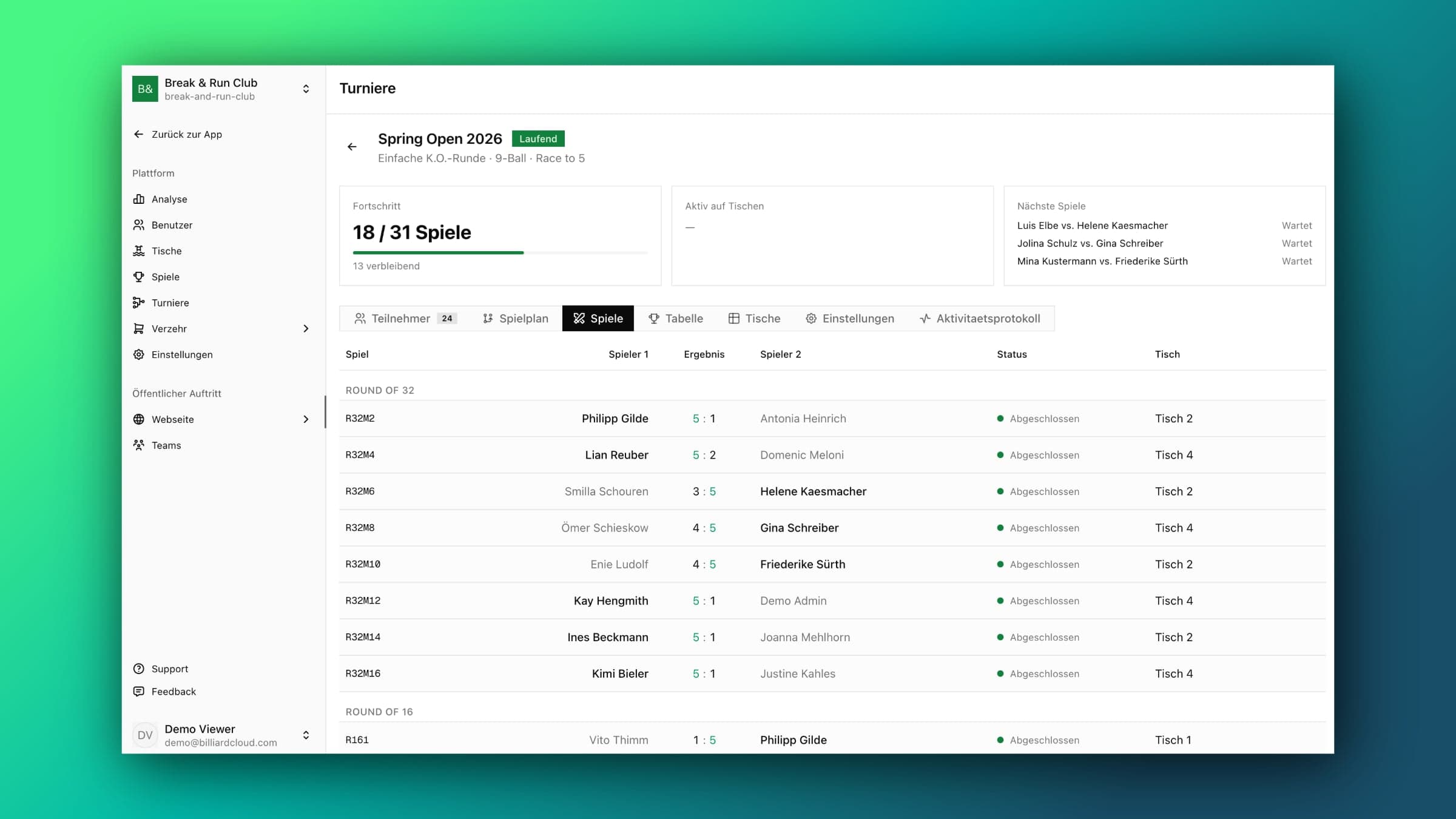 Tournament management, automated